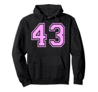 43 Number Forty Three Sports Varsity Hoodie - Graphic Print Men Women