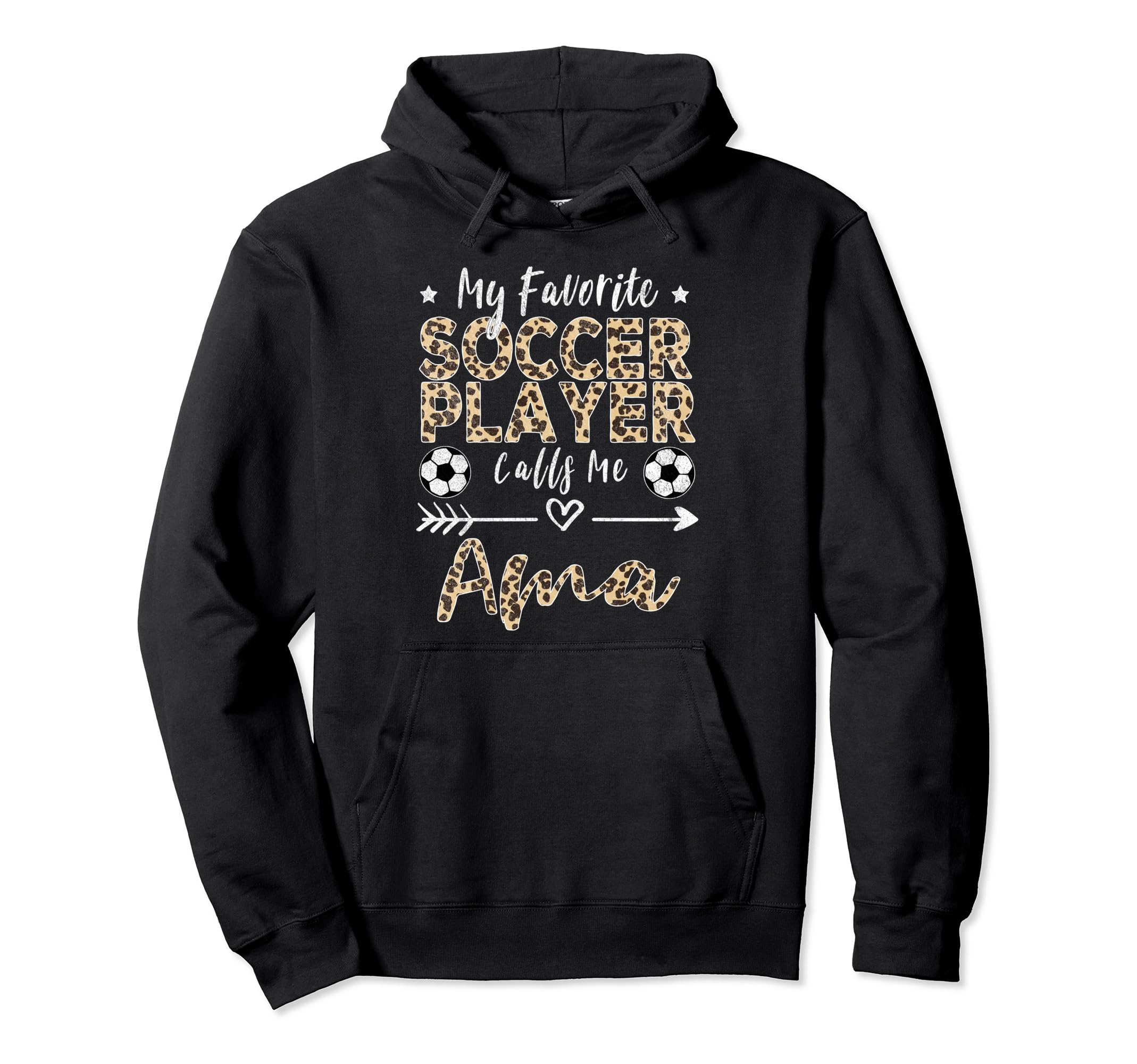 My Favorite Soccer Player Calls Me Ama Hoodie - Graphic Print Men Women