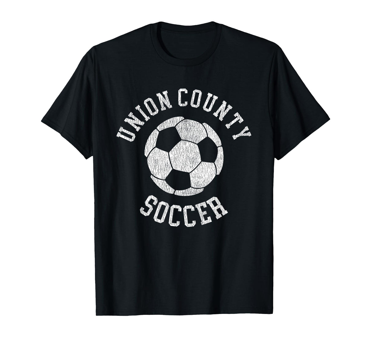 Union County Soccer Distressed 90S T-Shirt - Custom Art Print for Adults