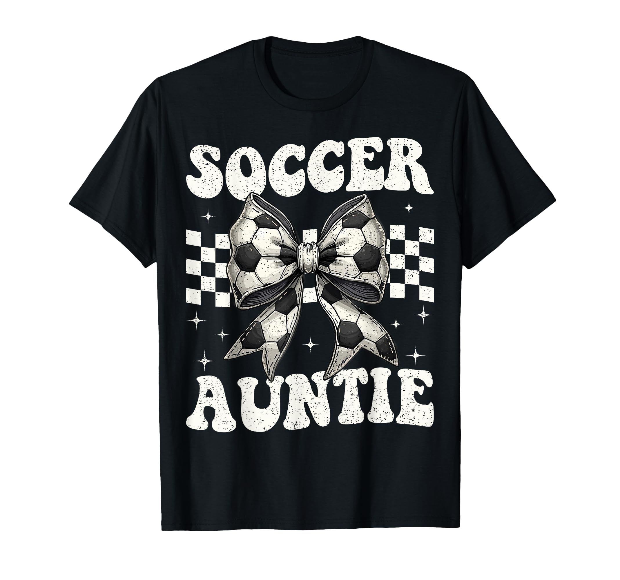 Soccer Auntie Funny Coquette Bow T-Shirt - Custom Art Print for Adults