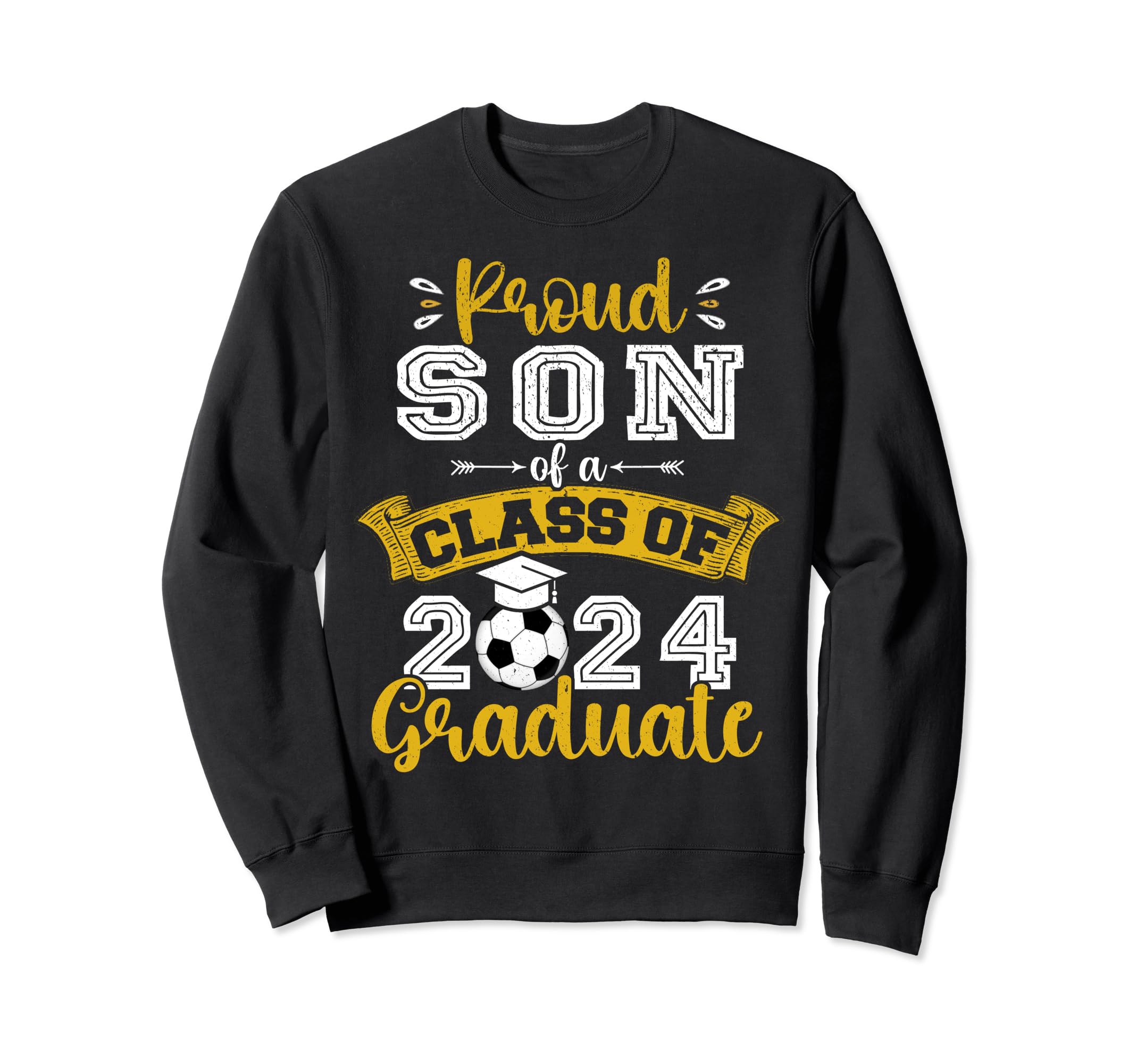 Proud Son Class 2024 Graduate Sweatshirt - Minimalist Print for Adults