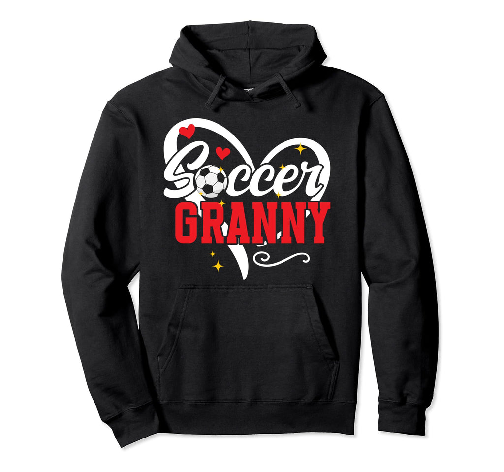 Soccer Granny Heart Grandma Granny Hoodie - Novelty Apparel for Adults