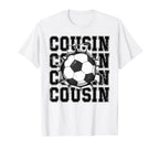 Soccer Cousin Cracked Wall Family T-Shirt - Casual Everyday Wear Unisex