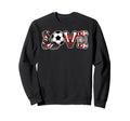 Love Soccer Ball Sports Soccer Sweatshirt - Fun Novelty Design Unisex