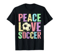 Peace Love Soccer Score Club Mom T-Shirt - Casual Everyday Wear for Adults