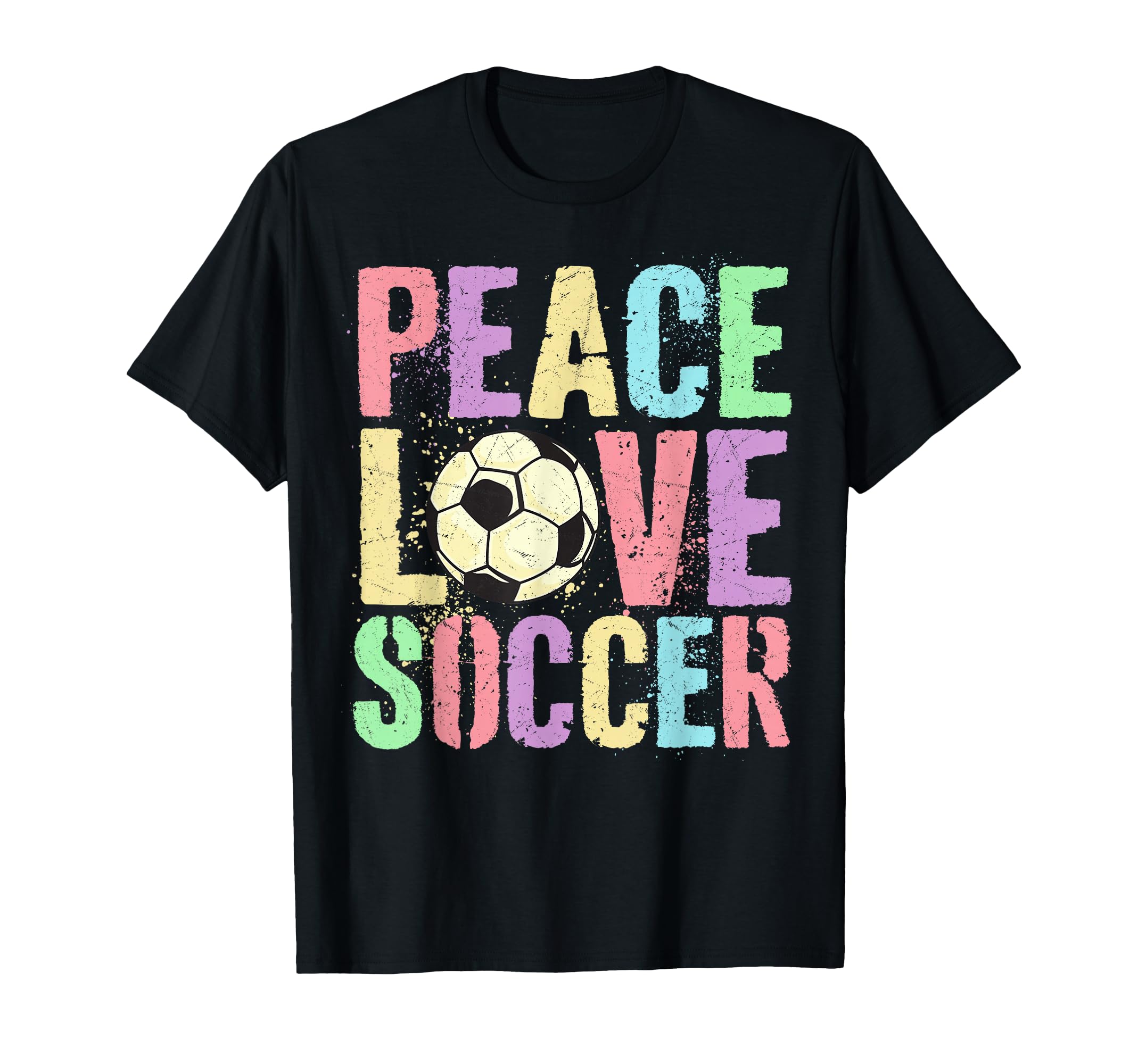 Peace Love Soccer Score Club Mom T-Shirt - Casual Everyday Wear for Adults
