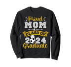 Proud Mom Class 2024 Graduate Sweatshirt - Novelty Apparel for Adults