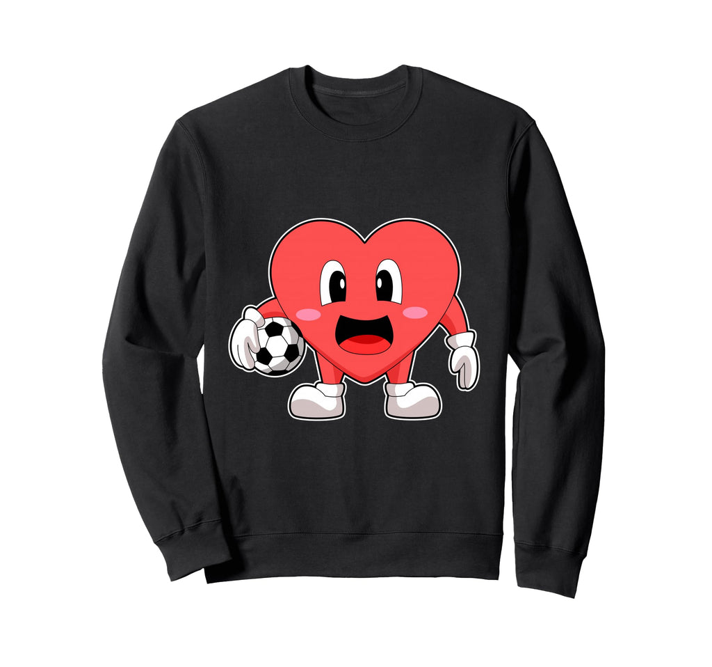 Heart Soccer Player Soccer Sports Sweatshirt - Trendy Graphic Unisex