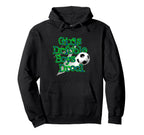 Dribble Drool Funny Soccer Hoodie - Fun Novelty Design Men Women