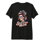 Patriotic Soccer Mom American Flag T-Shirt - Custom Art Print for Adults