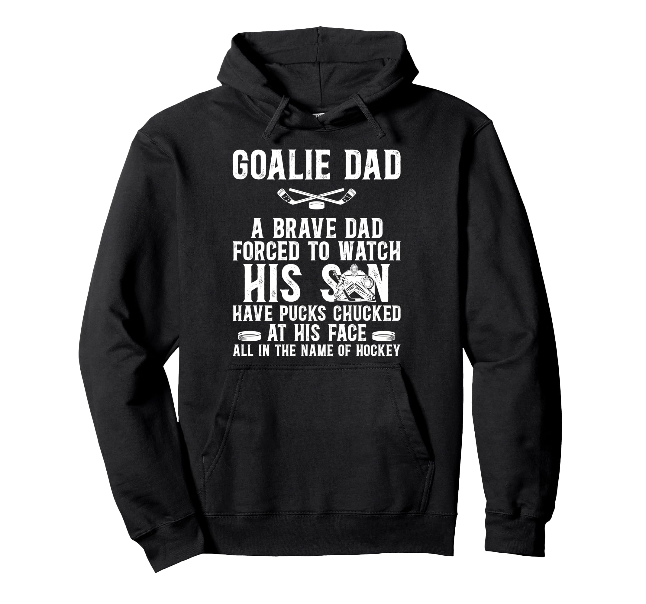 Hockey Goalie Dad Hockey Keeper Dad Hoodie - Graphic Print for Adults