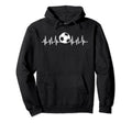 Heartbeat Ekg Heart Sports Soccer Hoodie - Fun Novelty Design for Adults