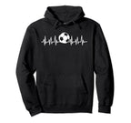 Heartbeat Ekg Heart Sports Soccer Hoodie - Fun Novelty Design for Adults