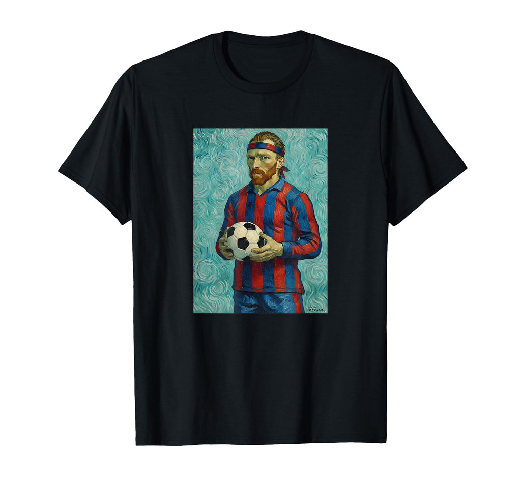 Vincent Stripes Loves Football Soccer T-Shirt - Custom Art Print Unisex
