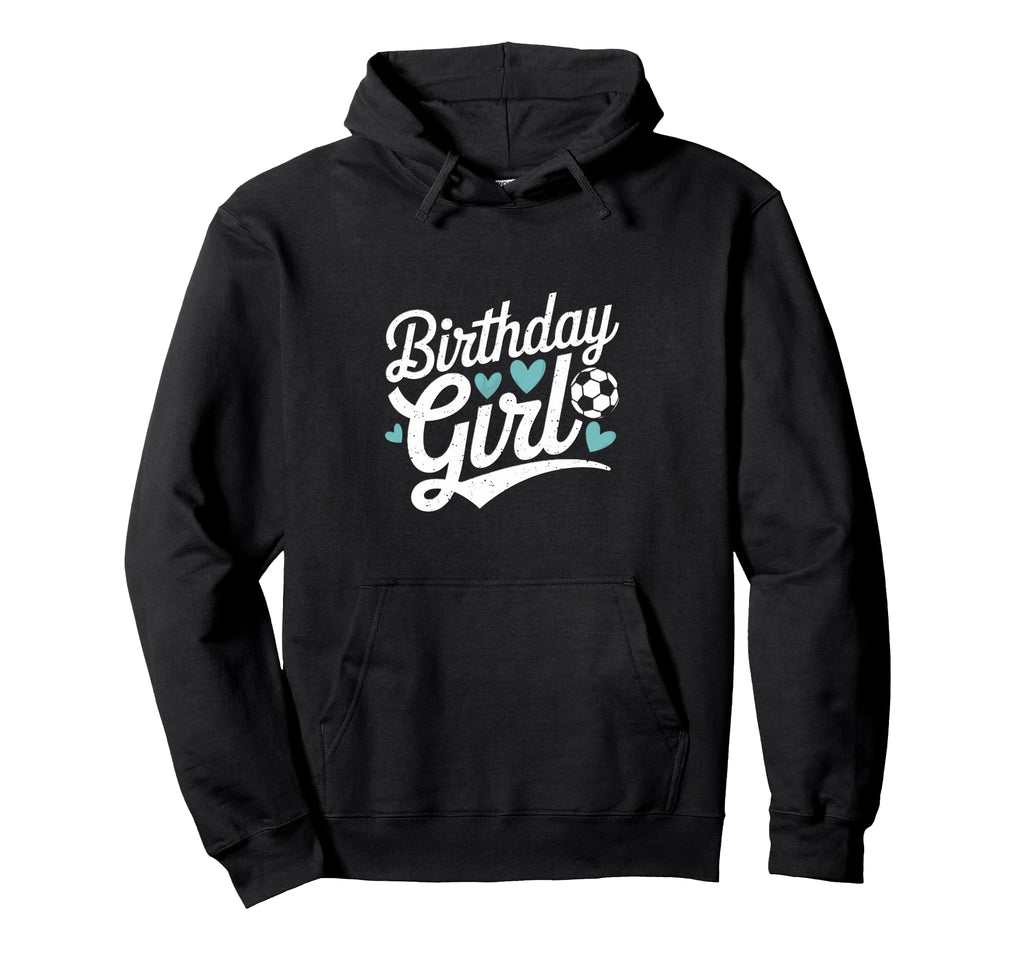 Birthday Soccer Hearts Fun Celebration Hoodie - Graphic Print Men Women