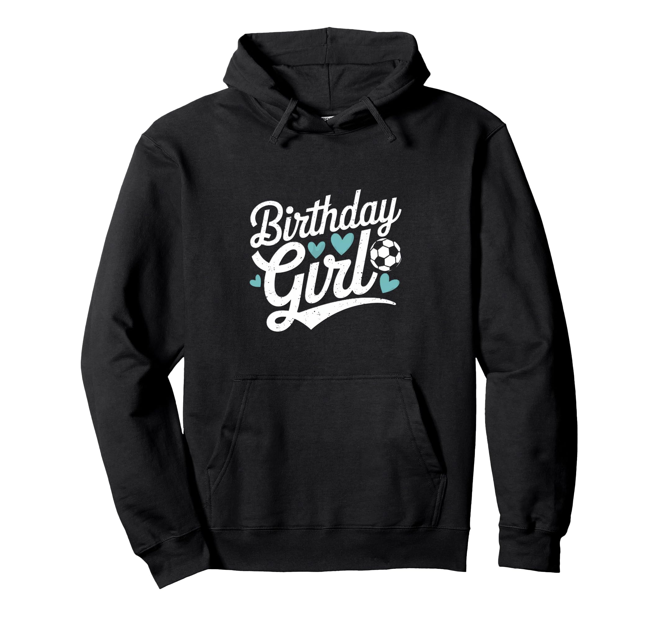 Birthday Soccer Hearts Fun Celebration Hoodie - Graphic Print Men Women