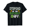 Stepdad Birthday Soccer Group Family T-Shirt - Minimalist Print for Adults