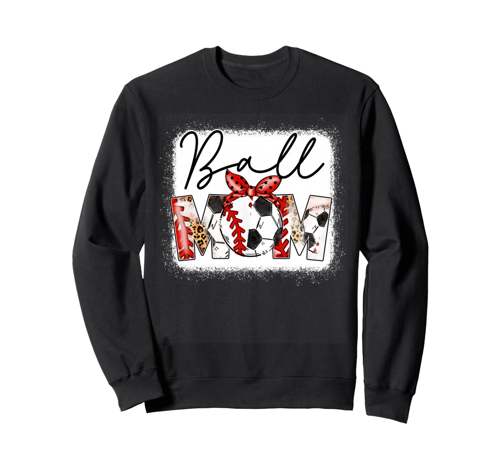 Mom Both Heart Soccer Baseball Sweatshirt - Streetwear Style Men Women