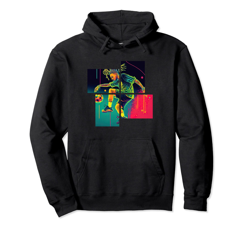 Streetwear Vibes Aesthetic Soccer Hoodie - Novelty Apparel for Adults