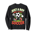 Just Who Loves Soccer Footbal Sweatshirt - Minimalist Print Men Women
