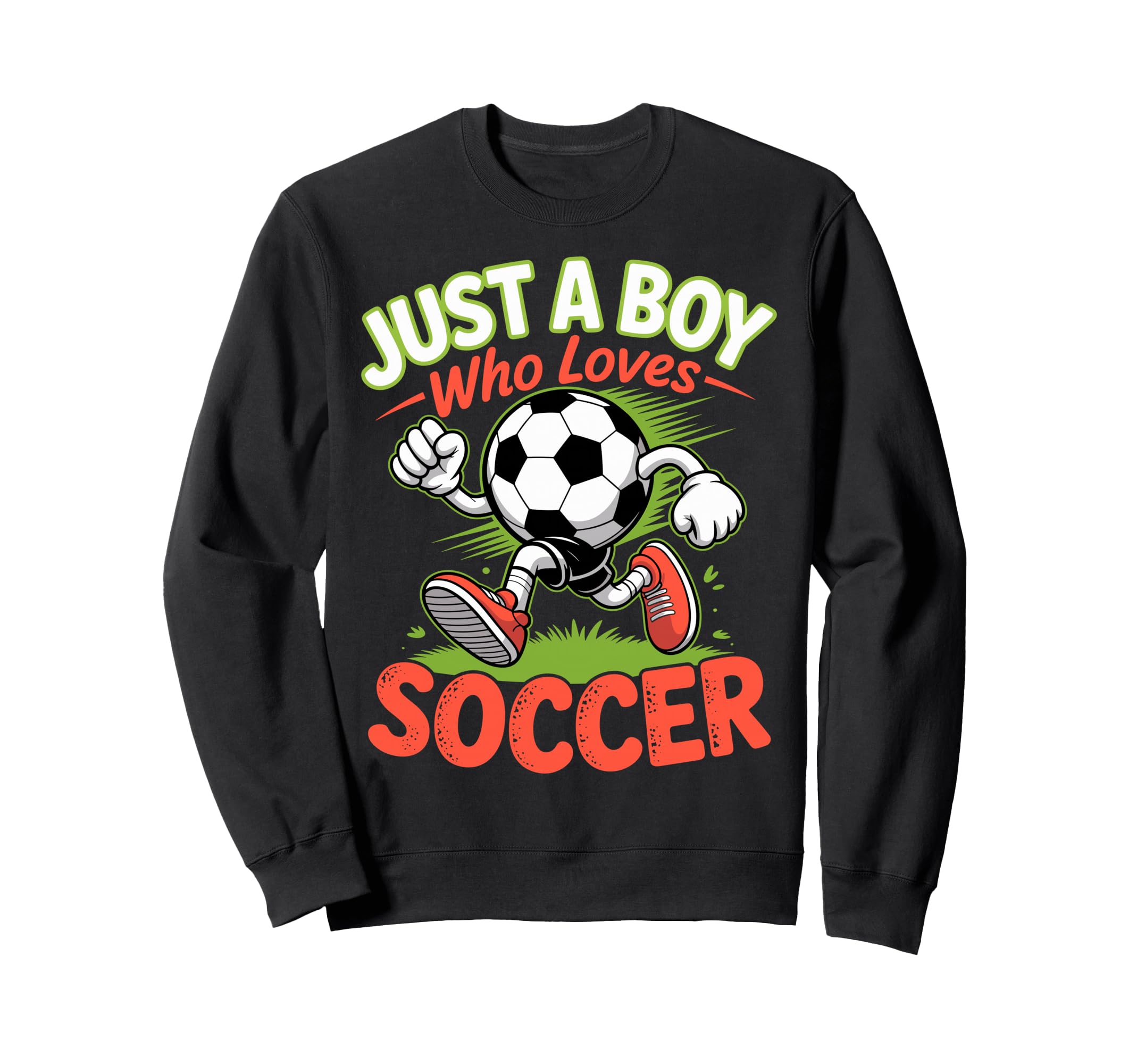 Just Who Loves Soccer Footbal Sweatshirt - Minimalist Print Men Women