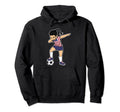 Us American Flag Dabbing Patriotic Soccer Hoodie - Graphic Print Men Women