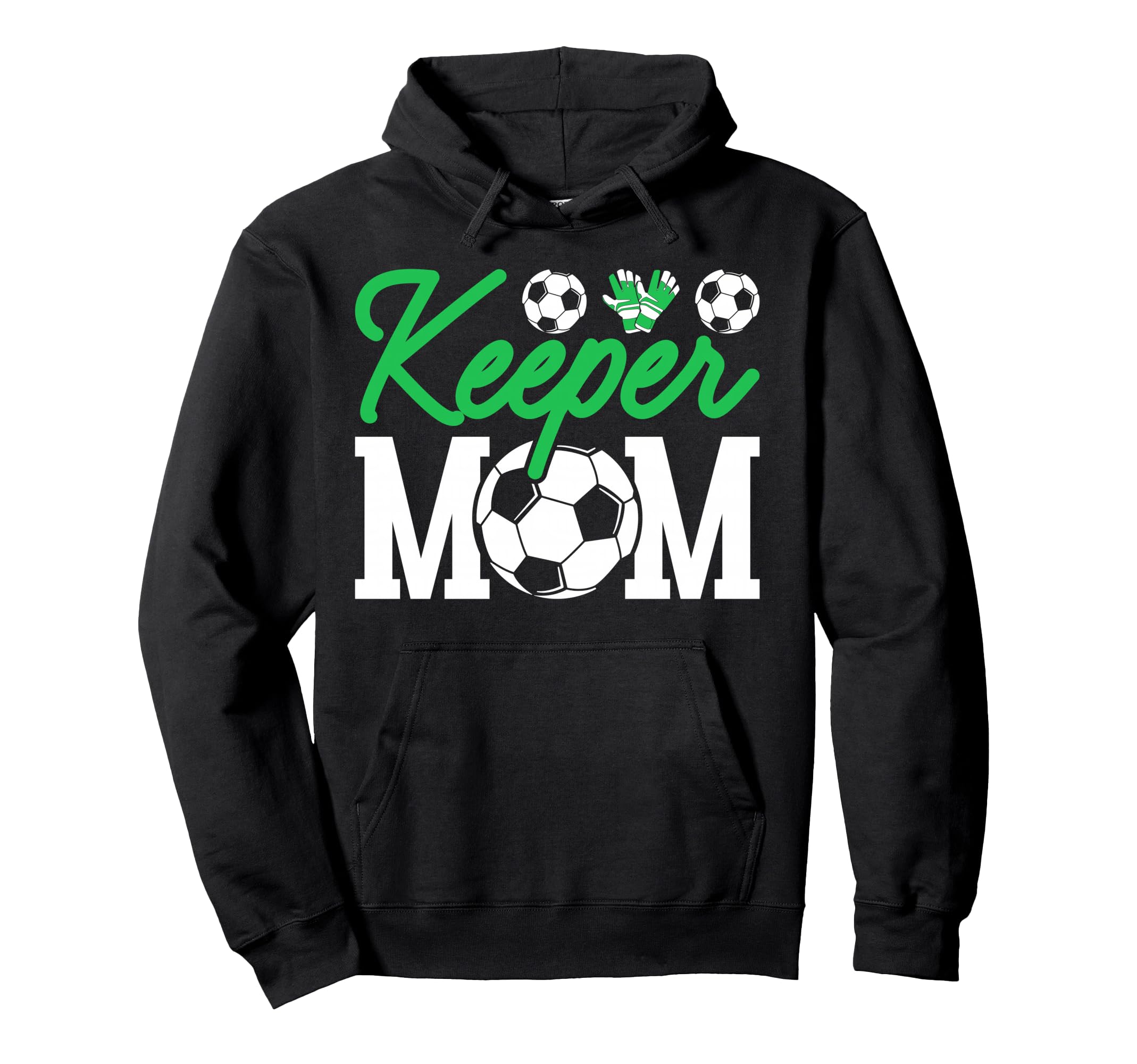 Keeper Mom Soccer Goalie Goalkeeper Hoodie - Minimalist Print for Adults