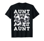 Coquette Soccer Aunt Matching Family T-Shirt - Casual Everyday Wear Unisex