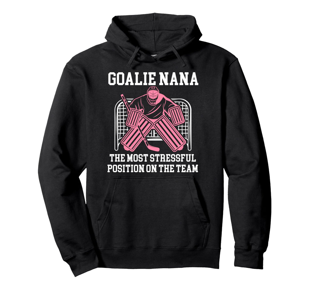 Funny Hockey Goalie Nana Hockey Keeper Hoodie - Novelty Apparel for Adults
