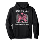 Funny Hockey Goalie Nana Hockey Keeper Hoodie - Novelty Apparel for Adults