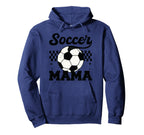Checkered Soccer Mama Soccer Mom Soccer Hoodie - Trendy Graphic Unisex