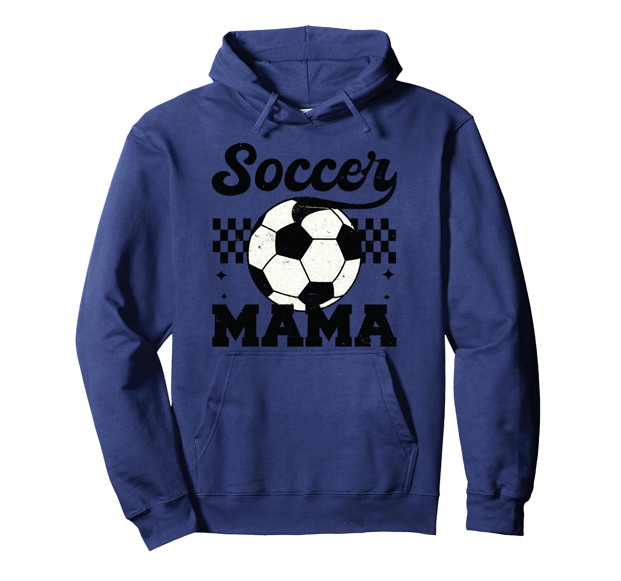 Checkered Soccer Mama Soccer Mom Soccer Hoodie - Trendy Graphic Unisex