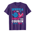 Wheels Or Heels Your Cousin Loves T-Shirt - Aesthetic Graphic for Adults