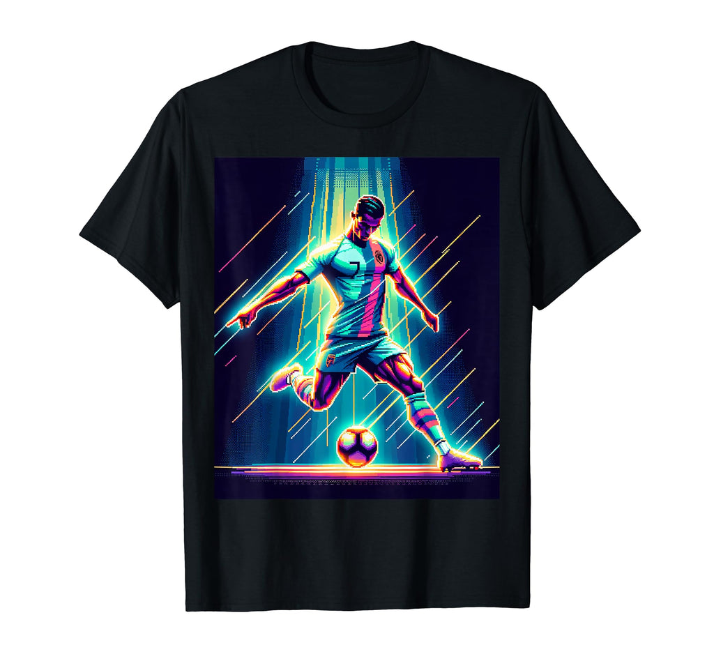 Football Star Gaming Arcade Soccer T-Shirt - Custom Art Print Men Women