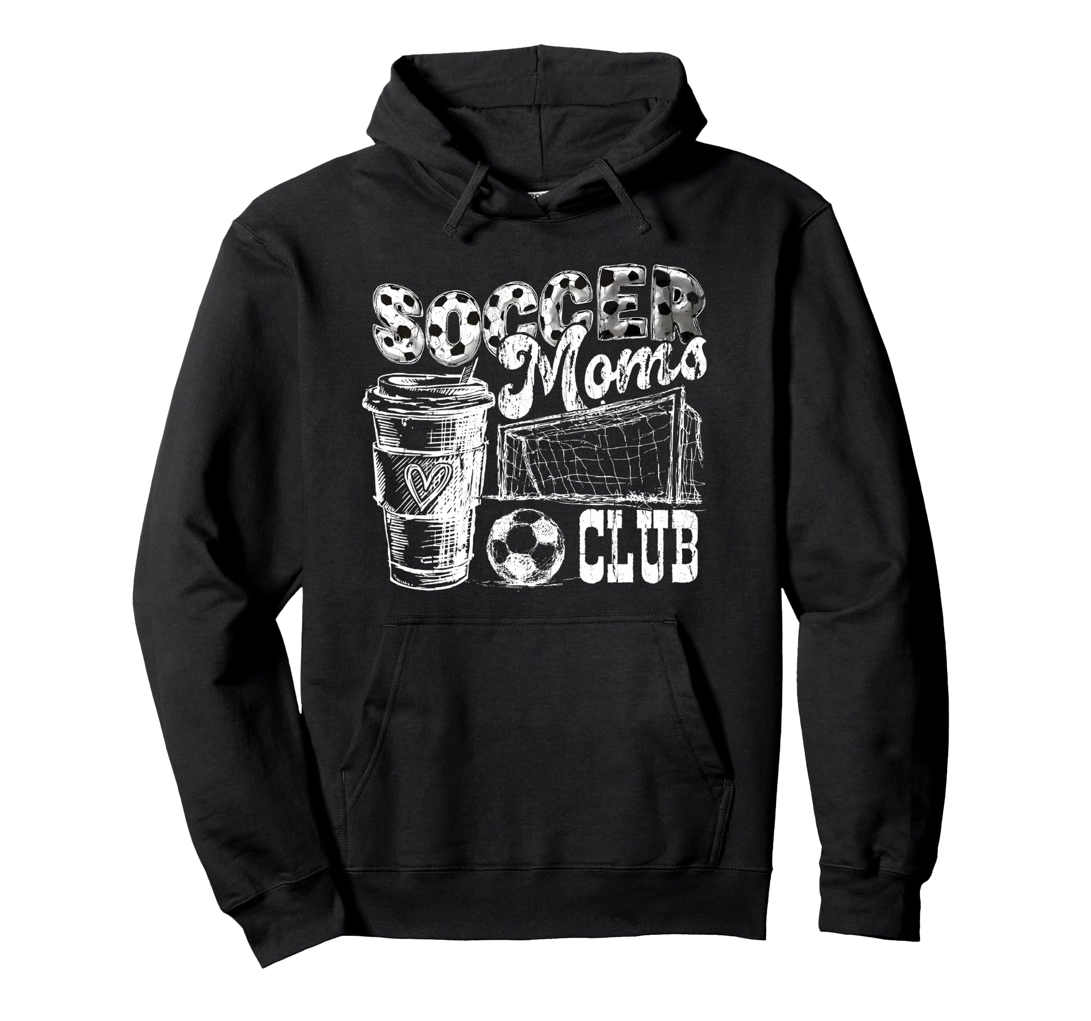 Soccer Moms Club Livin That Soccer Mom Hoodie - Trendy Graphic Men Women