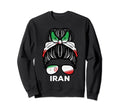 Iran Flag Iranian Hairbun Football Sweatshirt - Novelty Apparel Unisex