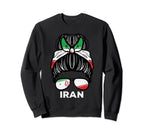 Iran Flag Iranian Hairbun Football Sweatshirt - Novelty Apparel Unisex