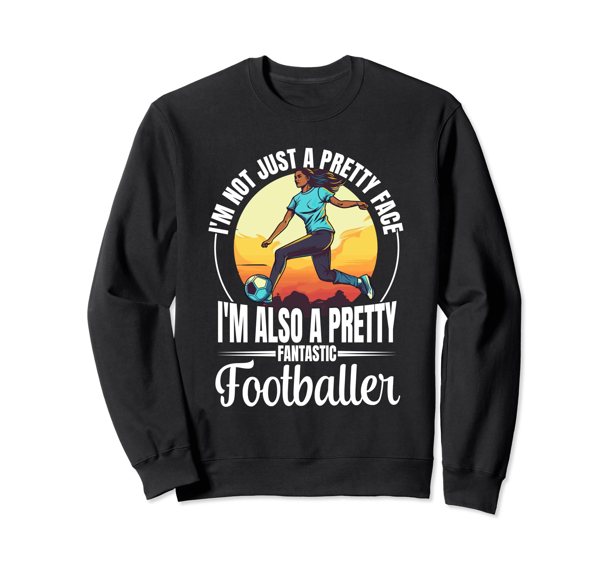 Football Game Lovers Footballer Sweatshirt - Graphic Print for Adults