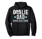 Funny Hockey Goalie Dad Ice Hockey Keeper Dad Hoodie - Graphic Print Unisex