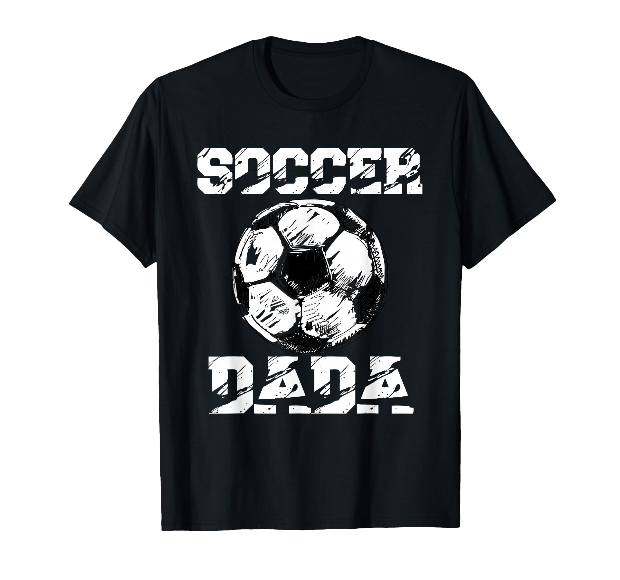 Soccer Dada Distressed Ball Funny T-Shirt - Streetwear Style for Adults