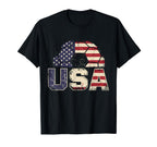 Usa Soccer Ball Distressed Patriotic T-Shirt - Streetwear Style Men Women