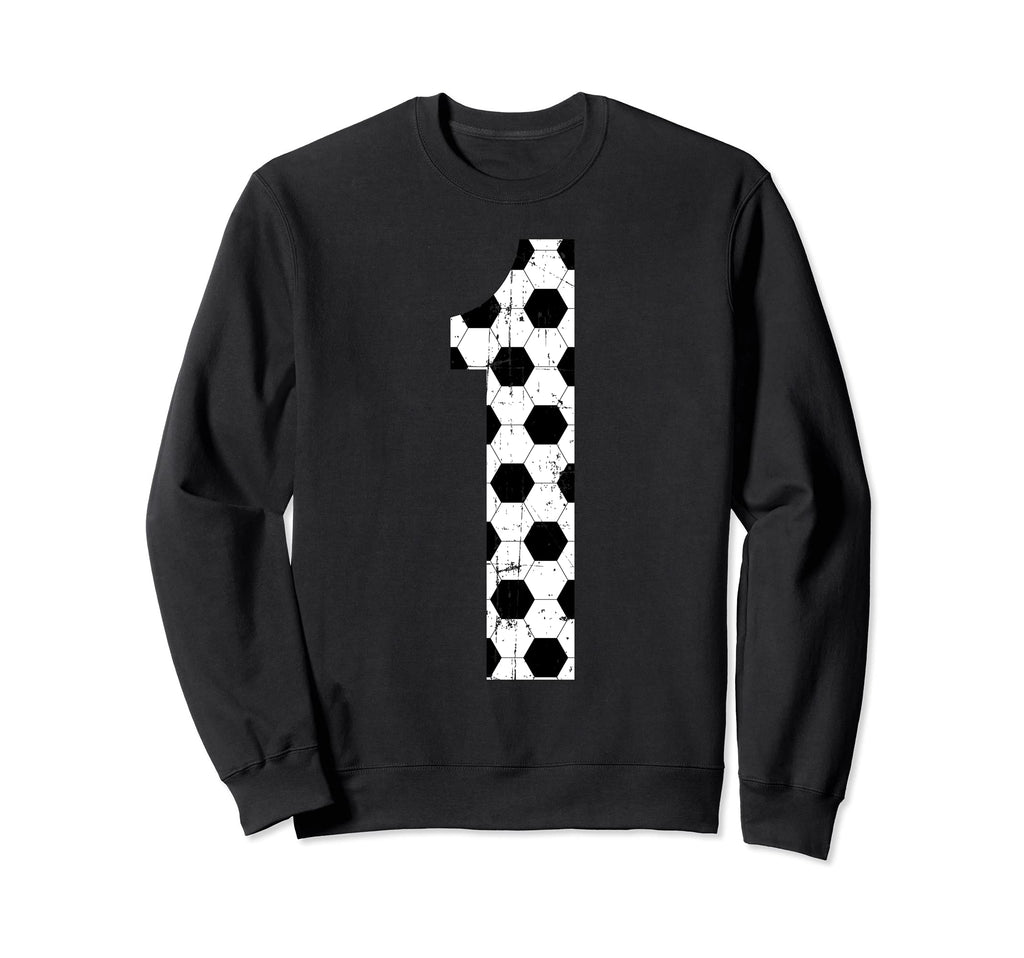 Soccer 1 Jersey Number Sweatshirt - Aesthetic Graphic Men Women