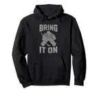 Distressed Ice Hockey Goalie Player Hoodie - Fun Novelty Design for Adults