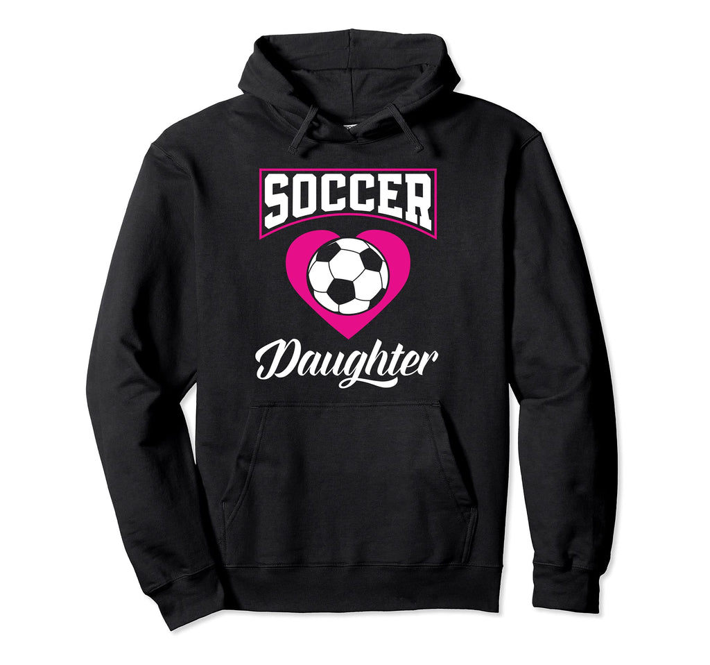 Soccer Daughter Heart Family Matching Funny Hoodie - Graphic Print Unisex
