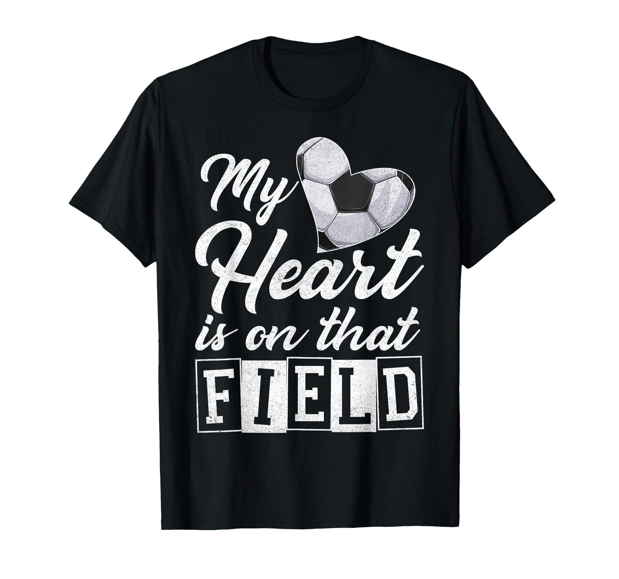 My Heart Is That Field Soccer Heart Mom T-Shirt - Trendy Graphic Men Women