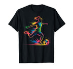 Colorful Funny Soccer Player Fan Dad T-Shirt - Trendy Graphic Men Women