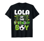 Soccer Lola Birthday Party Family T-Shirt - Custom Art Print Men Women