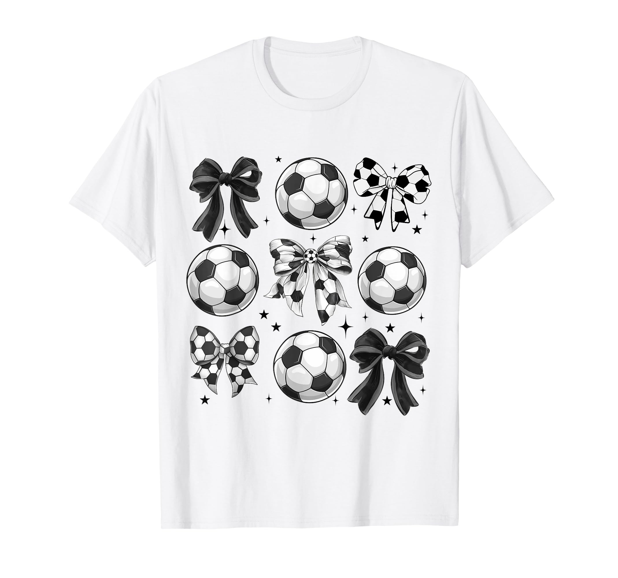 Coquette Bow Soccer Season Game Day T-Shirt - Minimalist Print Unisex