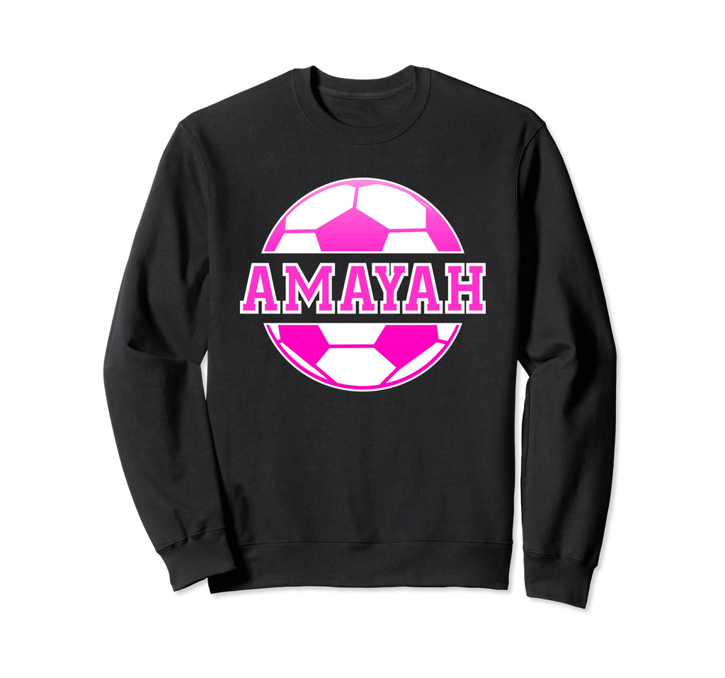 Amayah Name Soccer Play Sweatshirt - Casual Everyday Wear for Adults