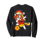 Soccer Dabbing Unicorn Hat Germany Sweatshirt - Streetwear Style Unisex